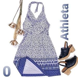 Athleta Blue Boho Halter Top Athleisure Dress Size 0